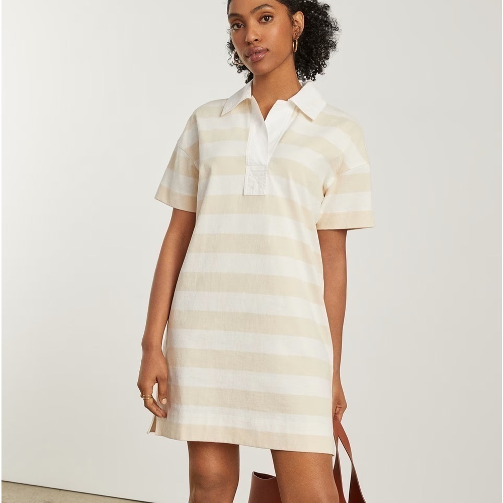 NWT Everlane The Organic Cotton Striped Polo Dress Small - Picture 11 of 11